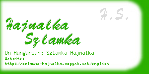 hajnalka szlamka business card